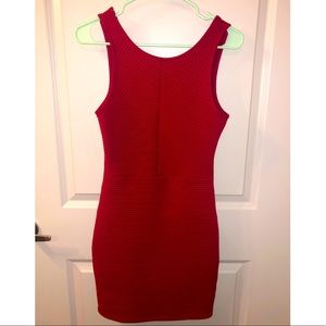 New! Everly | red ribbed bodycon dress | size S